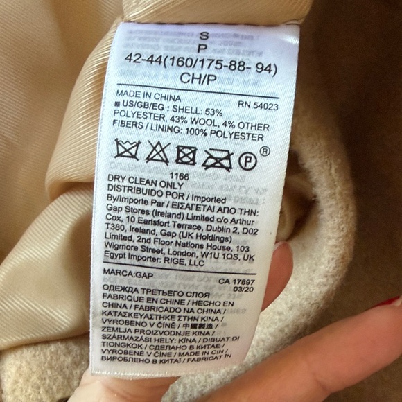 Gap Camel Long Wool Blend Top Coat - Picture 4 of 6